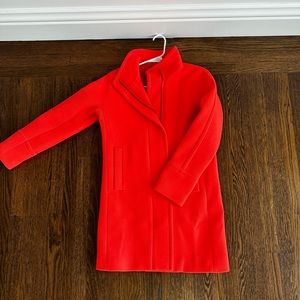 J.Crew women’s cocoon stadium cloth jacket bright orange size 2